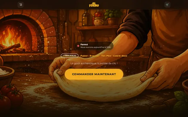 Site de commande en ligne de Al Fôrno (Tremblay-en-France) — version ordinateur