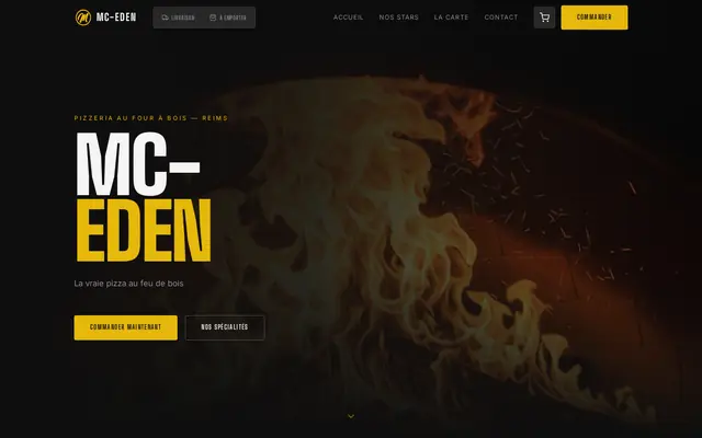 Site de commande en ligne de MC-EDEN (Reims) — version ordinateur